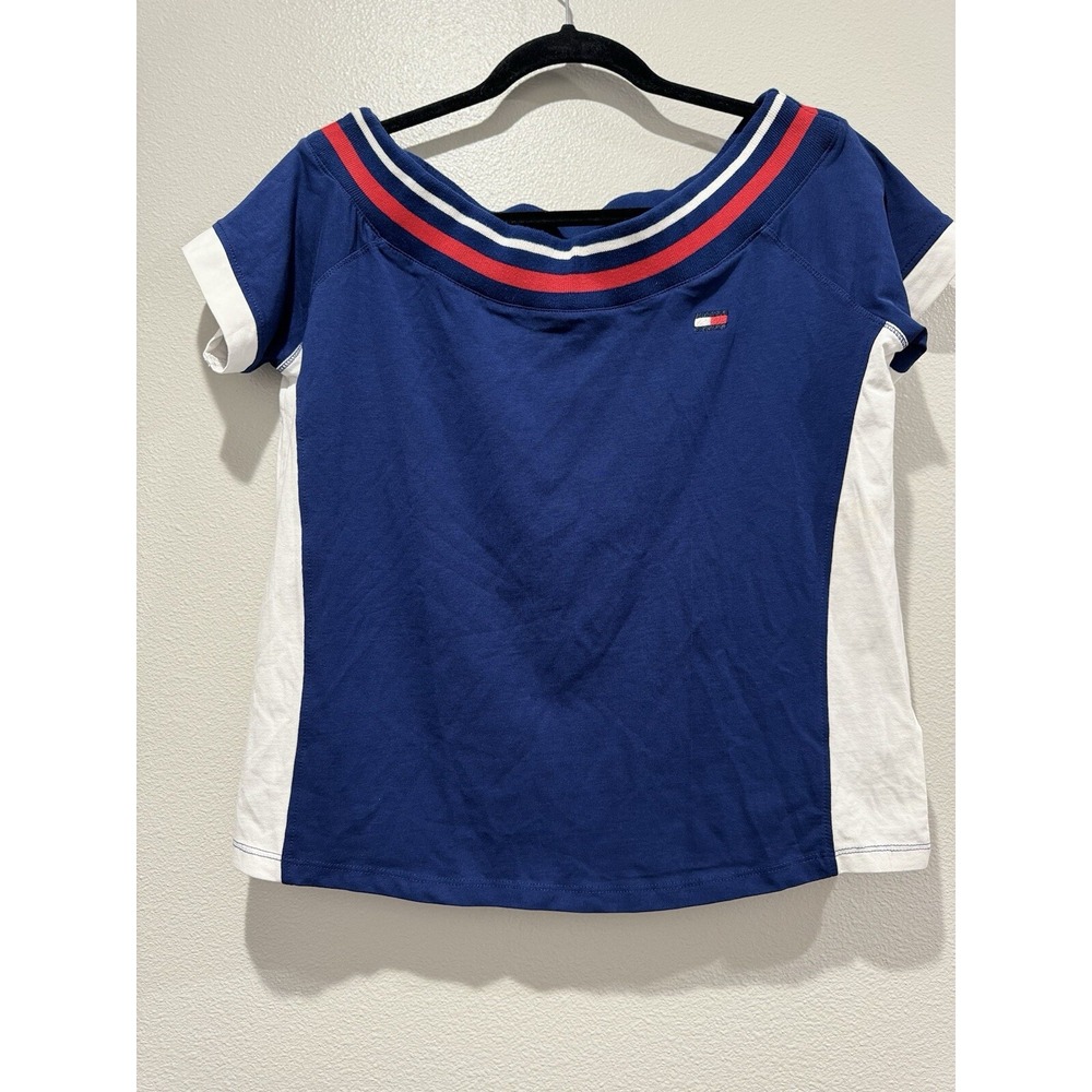 Tommy Hilfiger Sport t-shirt women Off Shoulder Size XL
